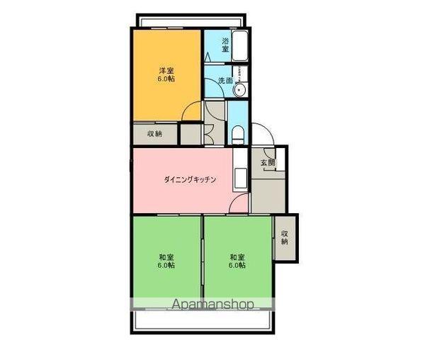 平内ハイツ(3DK/3階)の間取り写真