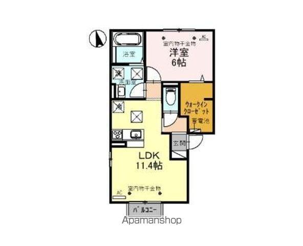 ドリームホームⅠ(1LDK/1階)の間取り写真