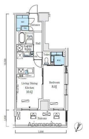 ロイヤルパークス赤羽ノース(1LDK/4階)の間取り写真