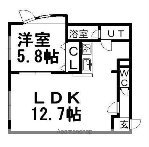 プレシャス11番館(1LDK/2階)の間取り写真