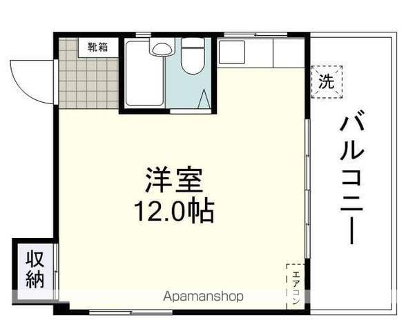 ウエストピア33(ワンルーム/4階)の間取り写真