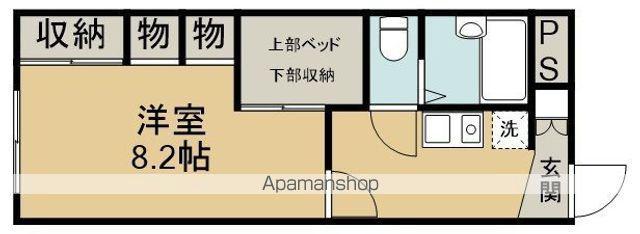 エスポワール笠幡Ⅱ(1K/2階)の間取り写真