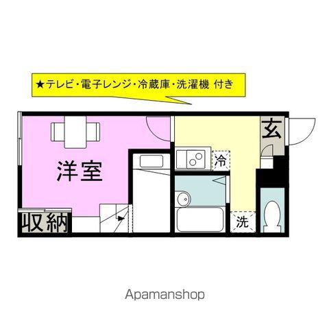 レオパレスさくら(1K/1階)の間取り写真