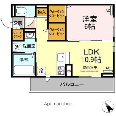 シャルマン上吉野(1LDK/3階)の間取り写真