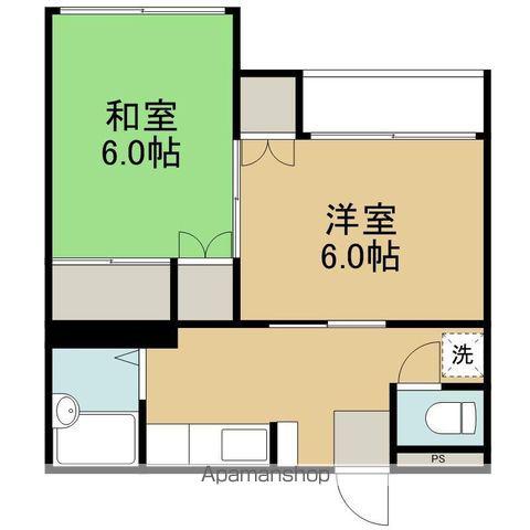 Mヒルズ清水町(2K/2階)の間取り写真