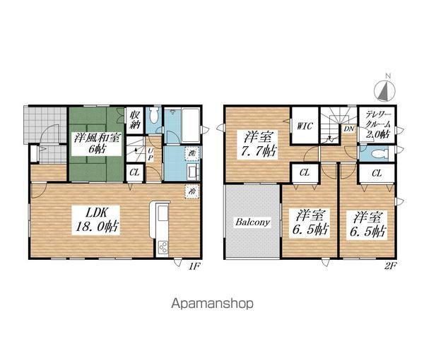 筑豊本線 中間駅 徒歩6分 2階建 築1年(4SLDK)の間取り写真
