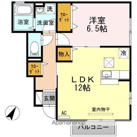 サニーコート船越Ⅰ(1LDK/1階)の間取り写真