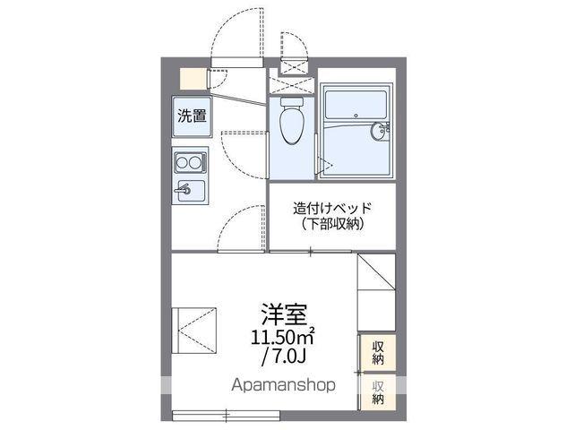 レオパレス牛田南(1K/2階)の間取り写真