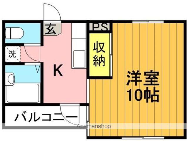 メゾンキャンパスⅡ(1K/3階)の間取り写真