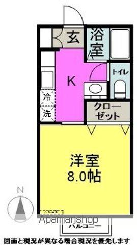 クリア塩尻(1K/2階)の間取り写真