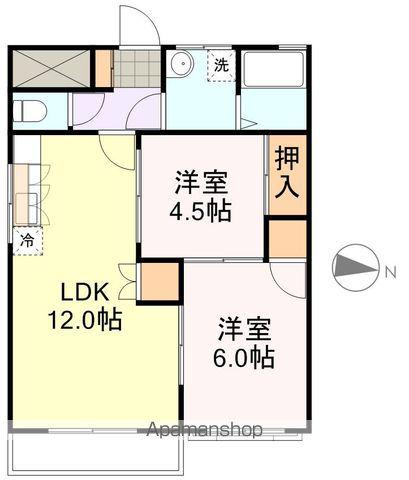 コンホルト98(2LDK/2階)の間取り写真
