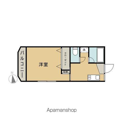 サンレント朝日(1DK/1階)の間取り写真