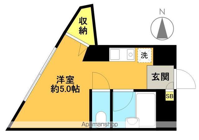 クラーシェ東松原(ワンルーム/2階)の間取り写真