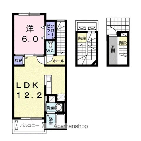 エクセレント15(1LDK/3階)の間取り写真