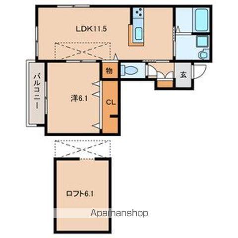 東京地下鉄有楽町線 地下鉄赤塚駅 徒歩13分 2階建 築1年(1LDK/2階)の間取り写真