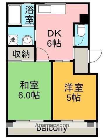 光ハイツ(2DK/3階)の間取り写真