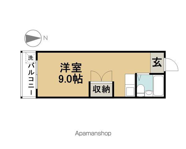 小関ハイツ(ワンルーム/2階)の間取り写真