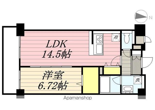 コスモスタディヒルズ(1LDK/6階)の間取り写真