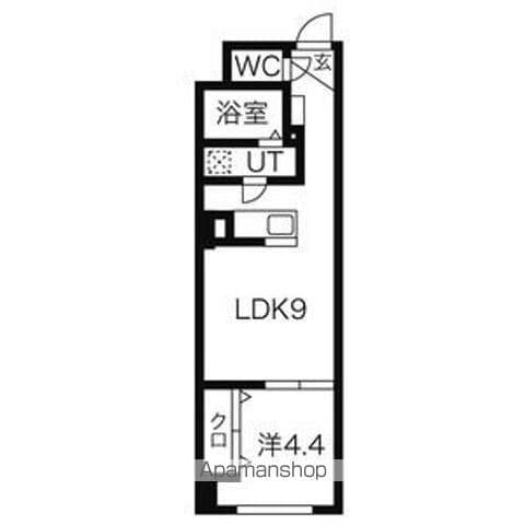 パークヒルズ中央12(1LDK/8階)の間取り写真