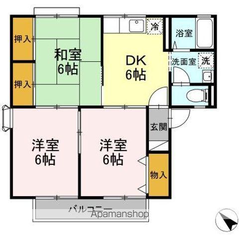 ロイヤルハイツA(3DK/2階)の間取り写真