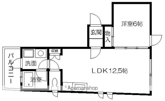 アルス・ノヴァ(1LDK/4階)の間取り写真