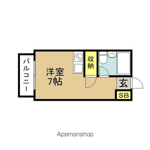 サンシャイン六本松(ワンルーム/1階)の間取り写真