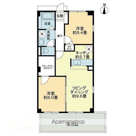 フォブールHAYASHI(2LDK/1階)の間取り写真