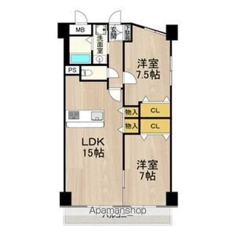 インプルーブ金山(2LDK/8階)の間取り写真