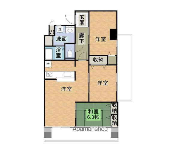 クリア・スプリング中央(3LDK/2階)の間取り写真