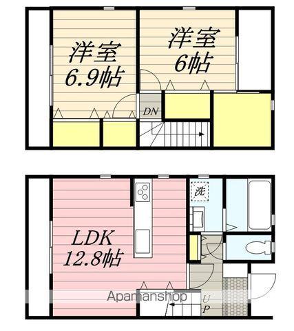カーサマンダリーノ(2LDK/1階)の間取り写真