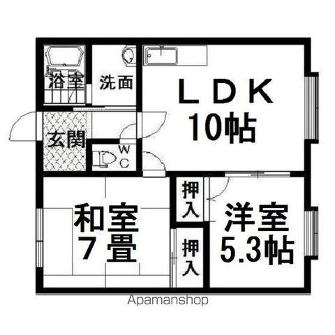 ハイムピア高栄(2LDK/2階)の間取り写真