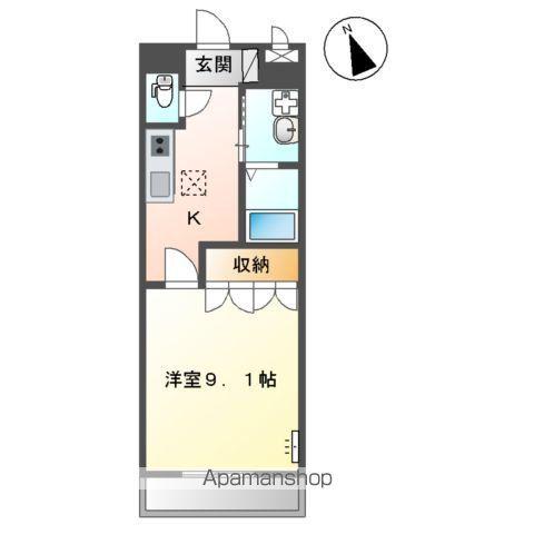 予讃線 讃岐塩屋駅 徒歩27分 2階建 築18年(1K/1階)の間取り写真