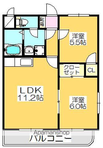 マリベールSAKATA(2LDK/2階)の間取り写真