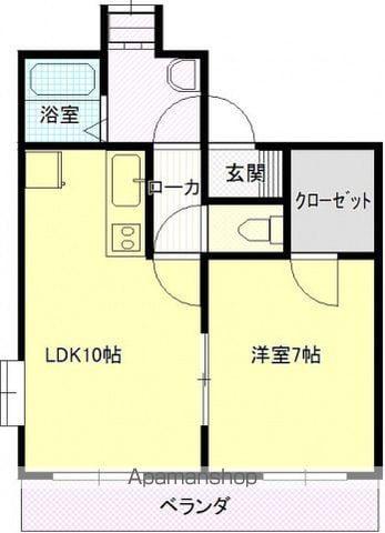 コーポA&H(1LDK/3階)の間取り写真