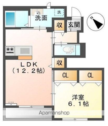 ブルーコスモ(1LDK/1階)の間取り写真