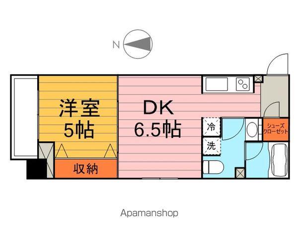 パークアクシス亀戸(1DK/13階)の間取り写真