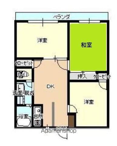 シティハイツ堀川1(3DK/2階)の間取り写真