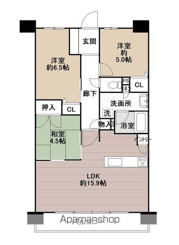 ライオンズ呉グランフォート(3LDK/12階)の間取り写真