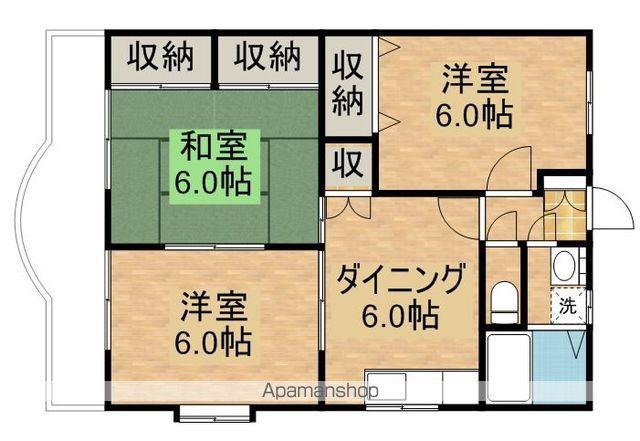 桜コート(3DK/1階)の間取り写真