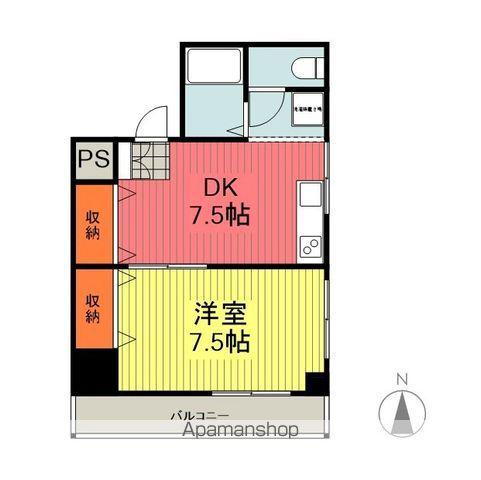 プレージオCKY(1DK/4階)の間取り写真