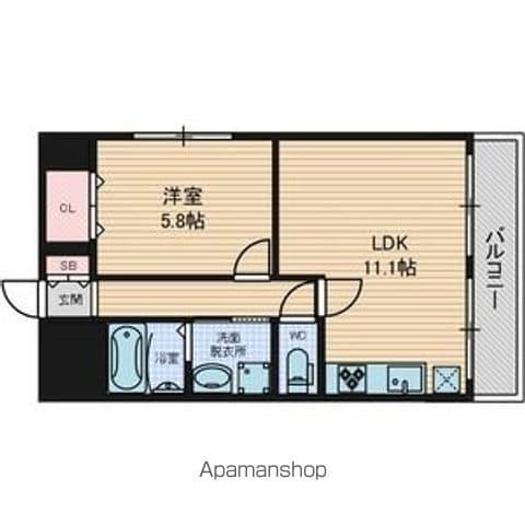 アマービレ中島(1LDK/5階)の間取り写真