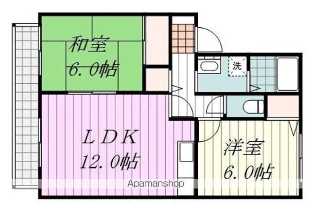 メゾン・ド・ルミエールC(2LDK/1階)の間取り写真