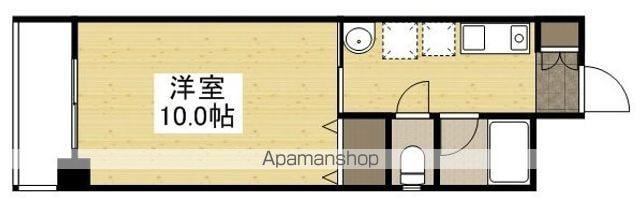オーランド富田町(1K/8階)の間取り写真