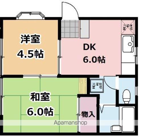 エステートピアTAIRA(2DK/1階)の間取り写真