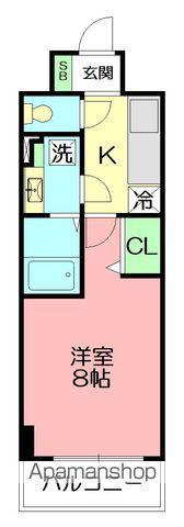 S-FORT湘南平塚(1K/6階)の間取り写真