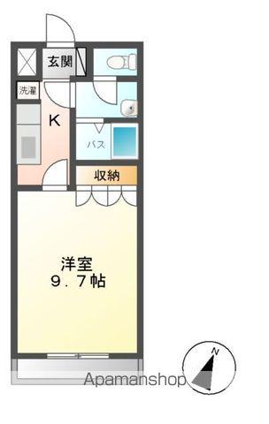 サニーサイド神立(1K/1階)の間取り写真