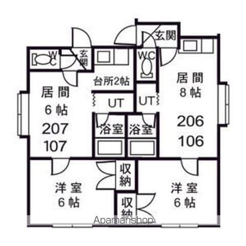 メゾンステラV(1DK/2階)の間取り写真