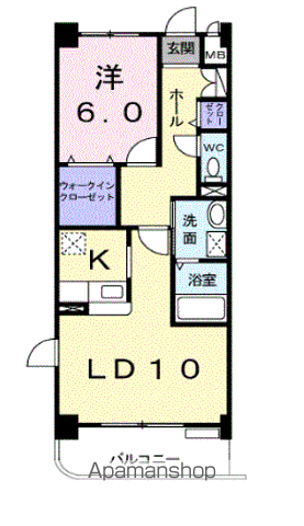 グローリープレース(1LDK/2階)の間取り写真