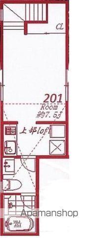 SOLEILアパート(ワンルーム/2階)の間取り写真