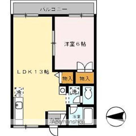 セジュール住吉B(1LDK/1階)の間取り写真